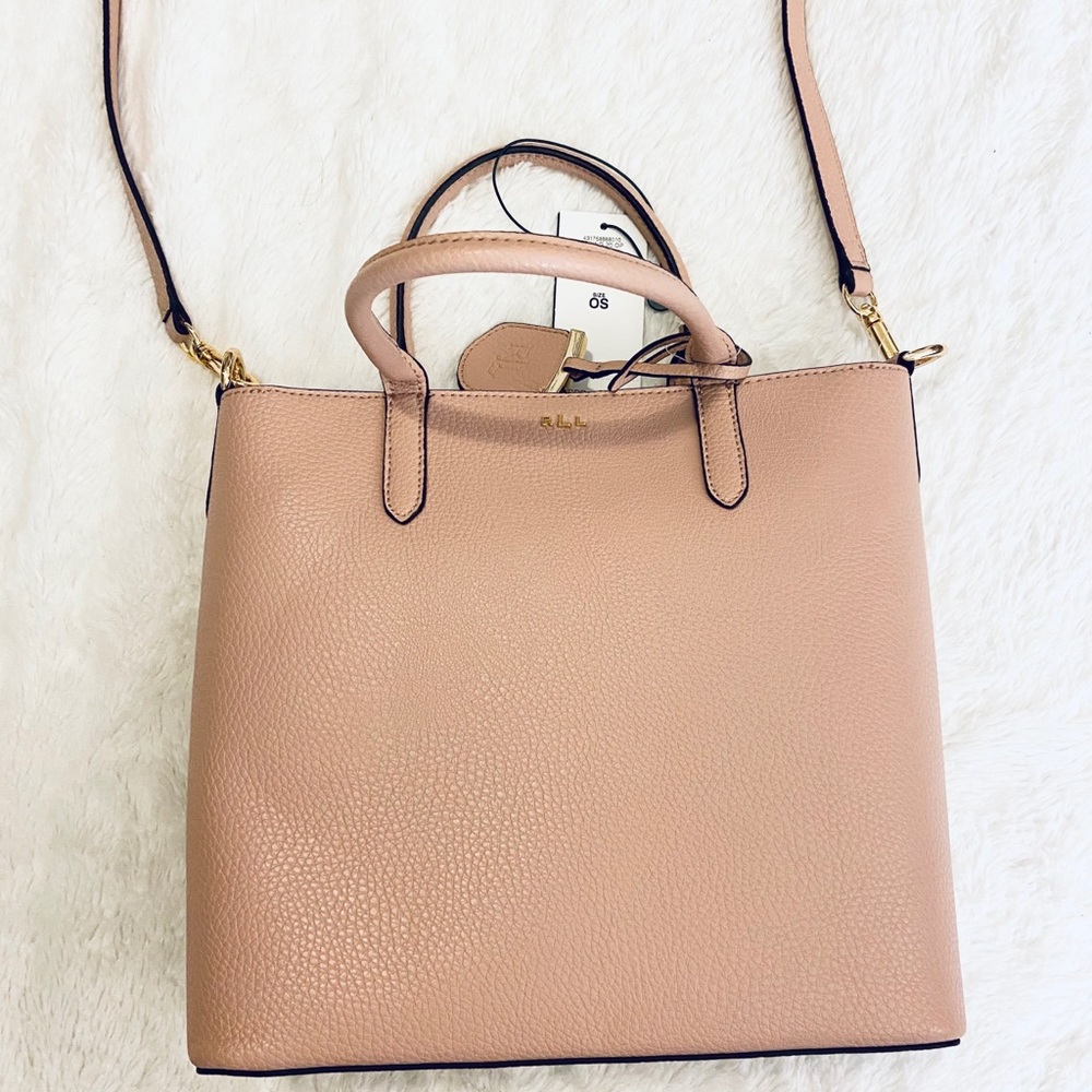 NWT Ralph Lauren Mellow Pink Satchel Handbag Tote - Picture 14 of 14